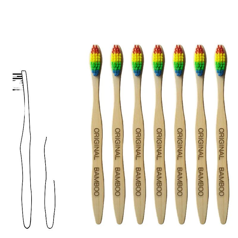 Disposable Bamboo Toothbrush For Kids Bpa-free Soft Nylon Tube Reusable For Home Travel Hotel Friendly Charcoal Toothbrush