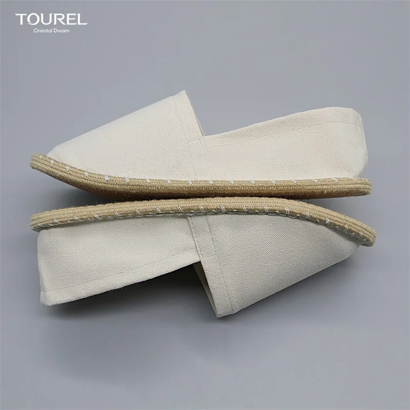 Chaussons jetables respirants en lin recyclé écologique, semelle antidérapante à points, pour voyage, compagnie aérienne, spa et hôtel