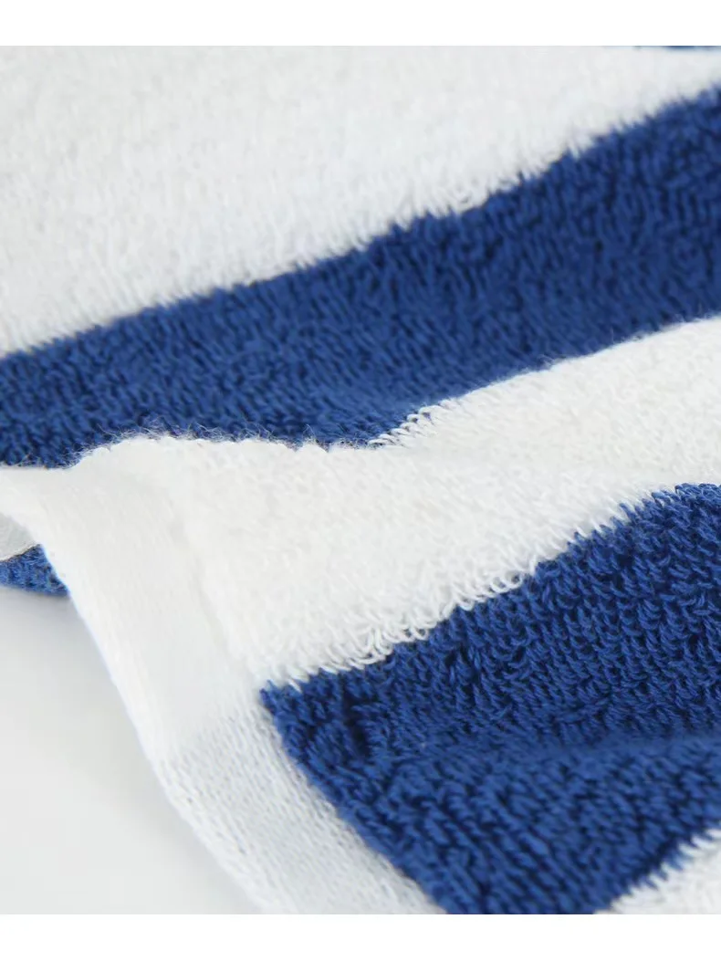 Serviette de plage et de bain en coton 100 % de qualité premium, à rayures, surdimensionnée, à séchage rapide, imprimée de luxe, personnalisable, pour sports d'été et ambiance tropicale