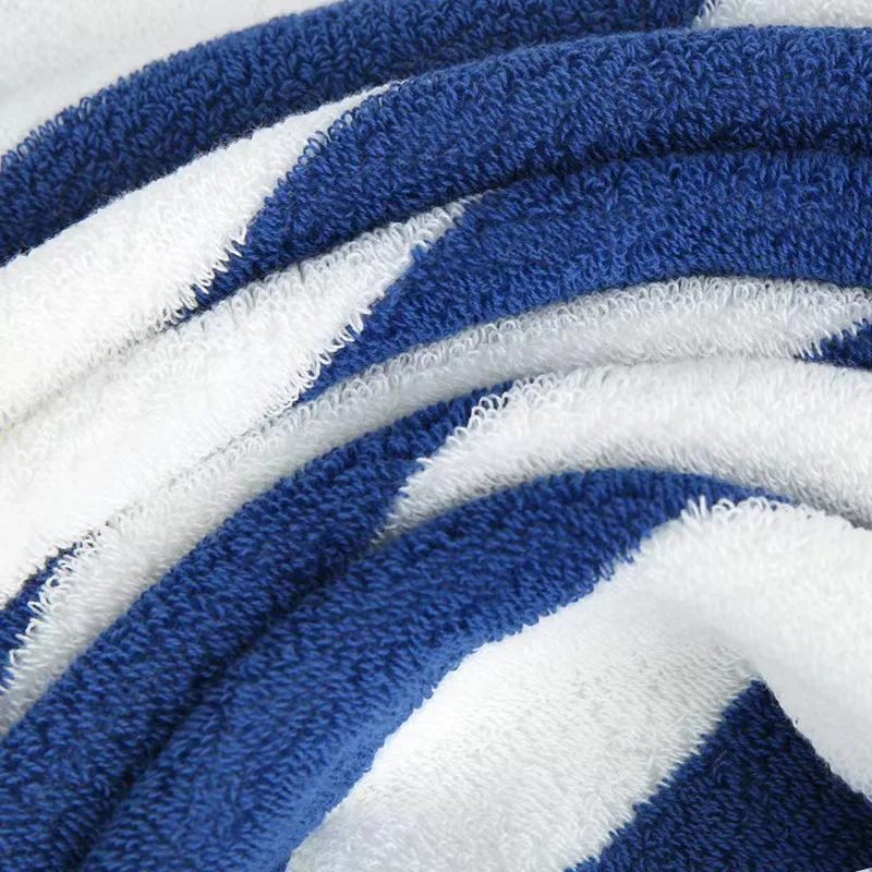 Serviette de plage et de bain en coton 100 % de qualité premium, à rayures, surdimensionnée, à séchage rapide, imprimée de luxe, personnalisable, pour sports d'été et ambiance tropicale