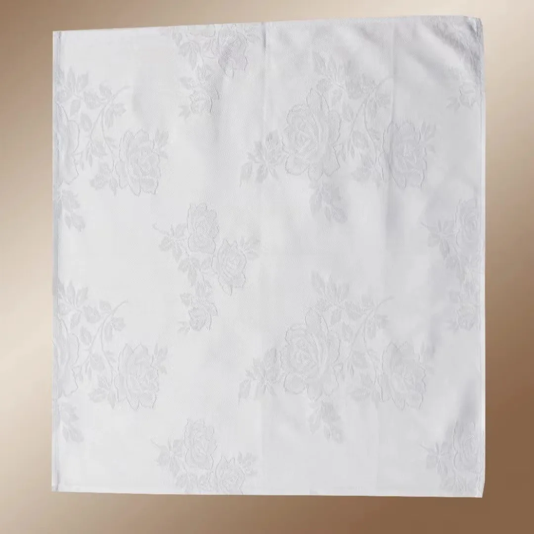 Custom Logo Jacquard Folding White Cotton Hotel Napkin Cloth Soft Absorbent Colored Disposable Dinner Napkins Luxury Restaurant