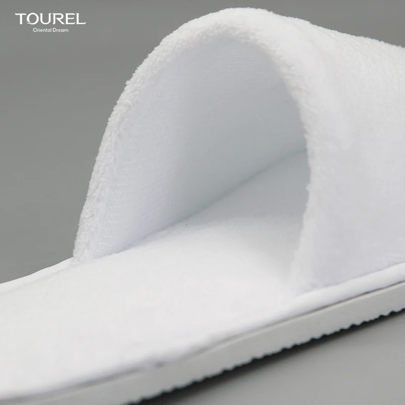 Wholesale Factory Price Custom Luxury Cotton Eva Sole Portable Recyclable White Coral Fleece Hospital Spa Hotel Guest Disposable