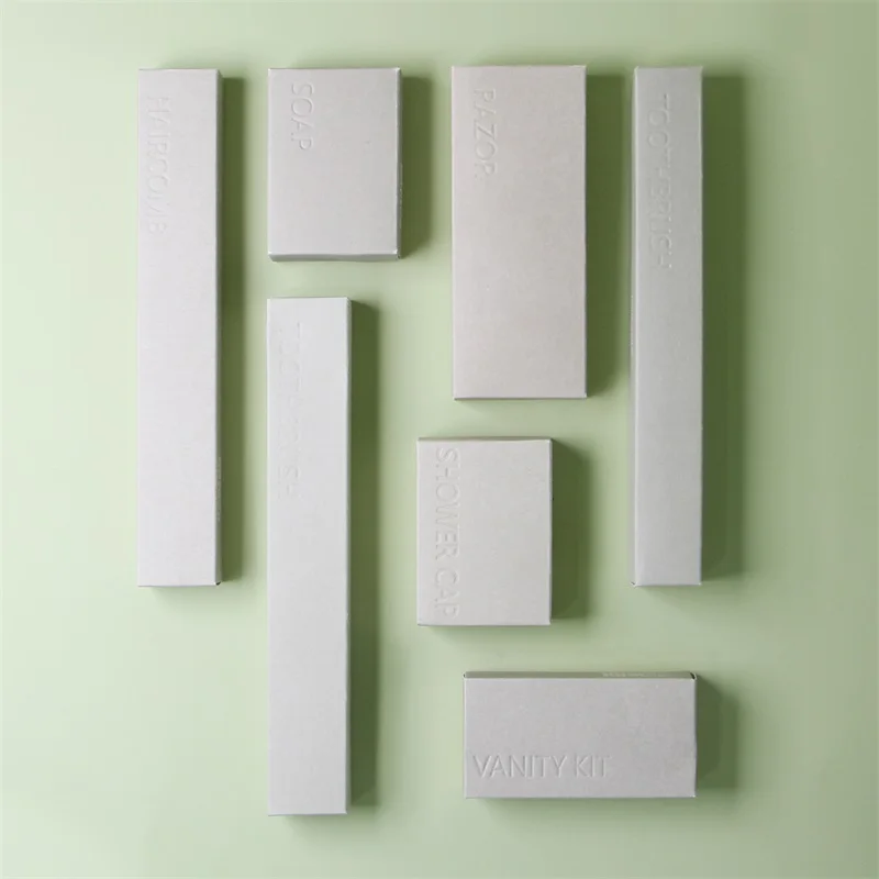 Hotel Supplies Eco Friendly Amenities Dental Travel Kit Kraft Paper Hotel Dry Amenities