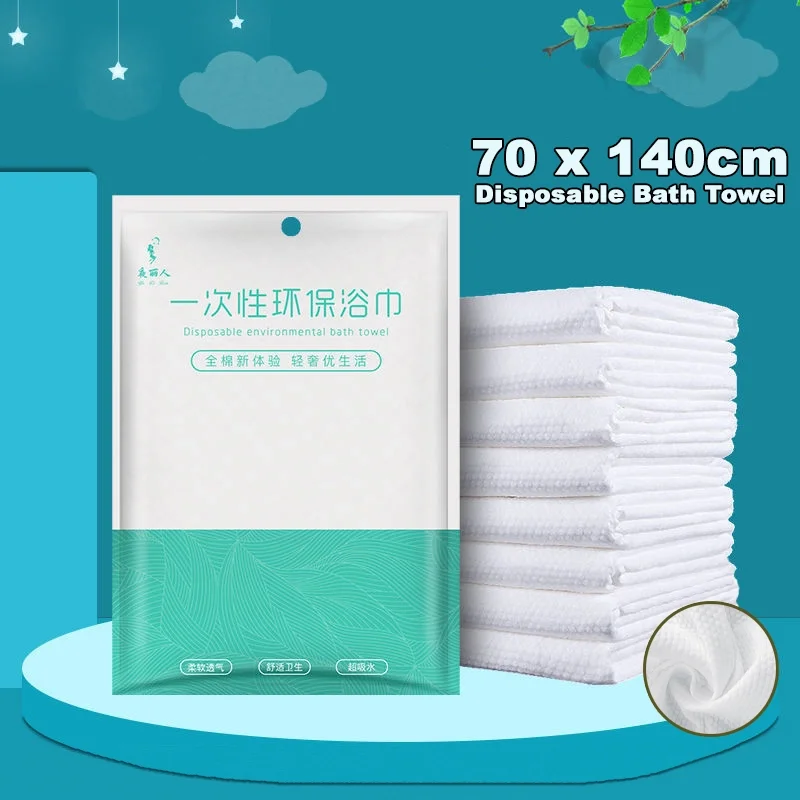 200 Gsm Custom 100 Cotton Disposable Face Towel Biodegradable For Travel Spa Salon Hotel