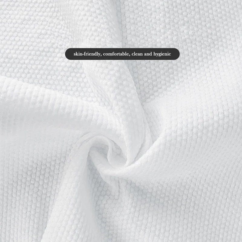 200 Gsm Custom 100 Cotton Disposable Face Towel Biodegradable For Travel Spa Salon Hotel