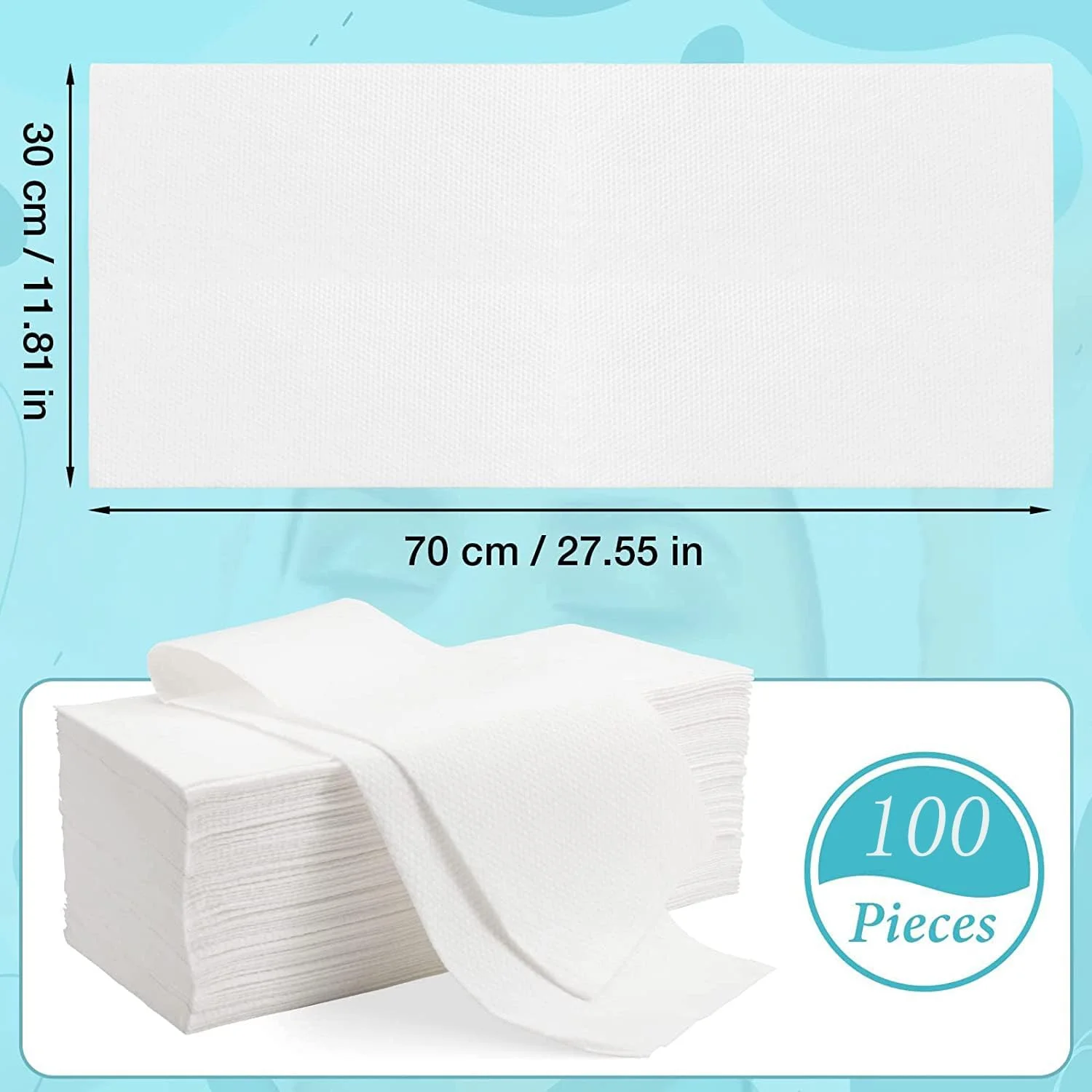Custom 100% Biodegradable Lint-free Disposable Towels Gentle Soft Cotton Skin Cleaning Spa Airline Non-woven Towels For