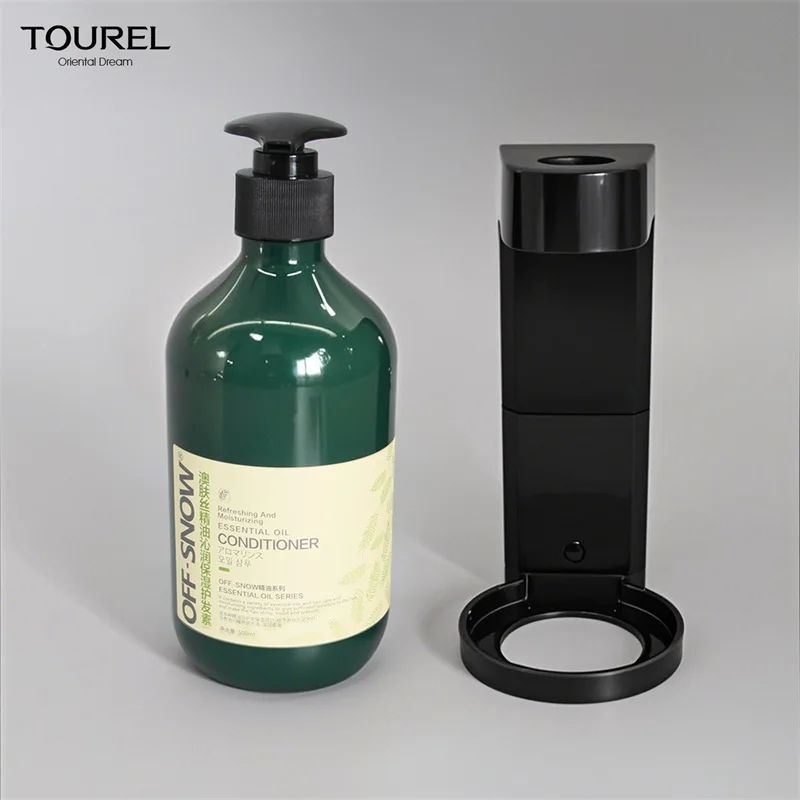 Hotel Amenity Holder Hotel Shampoo Bottle Bracket Wall Mounted Hotel Wall Shampoo Holder With Magnetic Lock