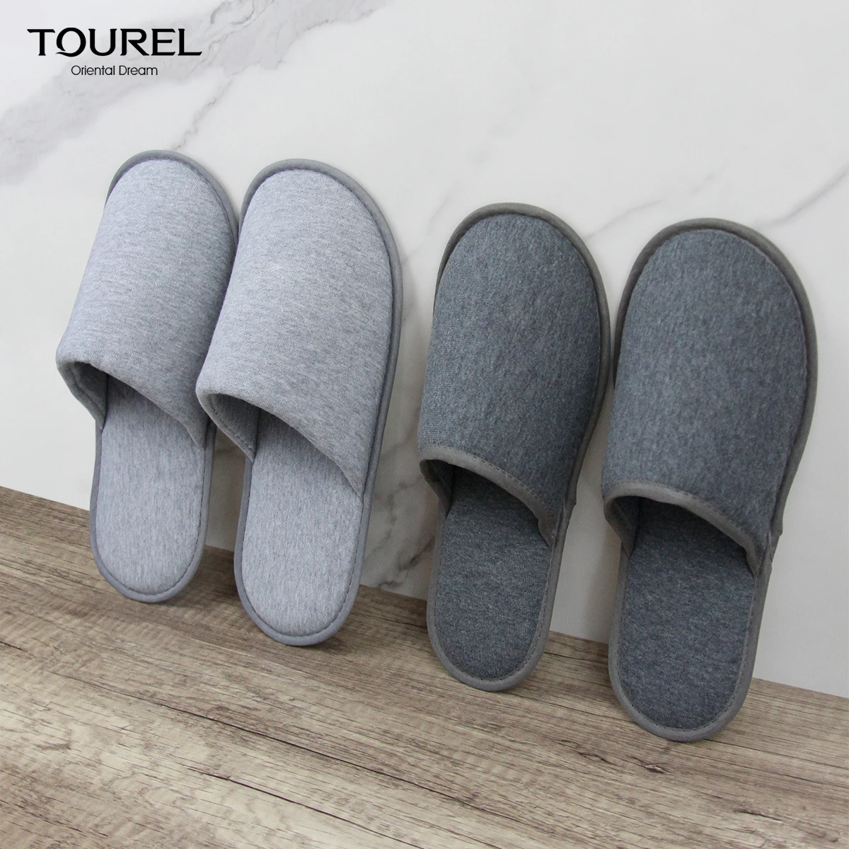 Wholesale Eco-friendly Luxury Hotel Slippers Non-slip Sugarcane Pulp Sole 100% Biodegradable Disposable Coral Fleece Bag