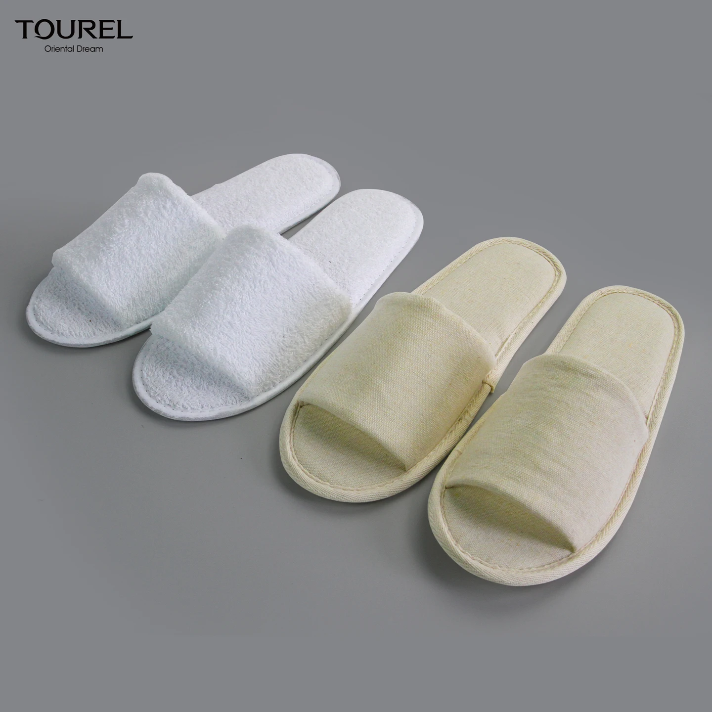 Chausson d'hôtel écologique à semelle en pâte biodégradable, fermé ou ouvert, jetable, blanc, gaufré, pour spa, chaussons d'hôtel 5 étoiles avec logo