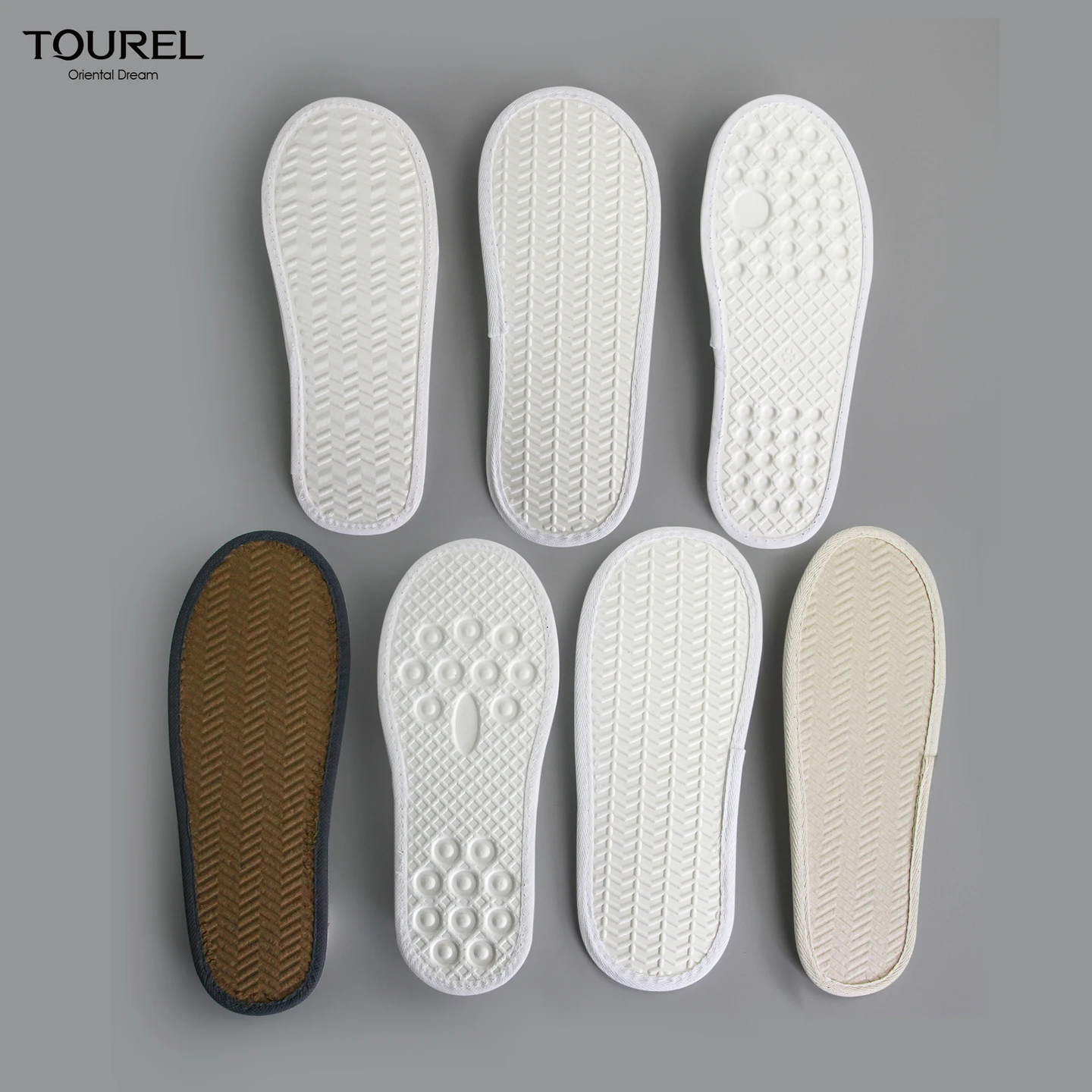 Chausson d'hôtel écologique à semelle en pâte biodégradable, fermé ou ouvert, jetable, blanc, gaufré, pour spa, chaussons d'hôtel 5 étoiles avec logo