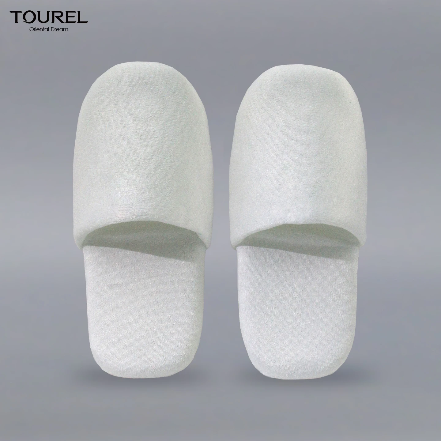 Zapatillas desechables de alta gama de algod&oacute;n y terciopelo cortado blanco para hotel, hogar y sal&oacute;n de belleza, c&oacute;modas y c&aacute;lidas, ecol&oacute;gicas y biodegradables