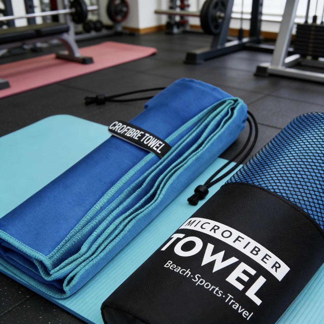 Toalla Deportiva de Microfibra Ligera y Port&aacute;til, de Secado R&aacute;pido y S&uacute;per Absorbente, para Yoga, Camping, Senderismo, Nataci&oacute;n y Viajes