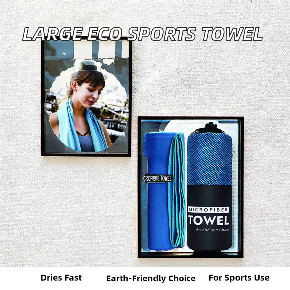 Lightweight Portable Microfiber Sports Towel Quick Drying Super Absorbent Sweat Towel For Yoga Camping Hiking Swimming Travel
