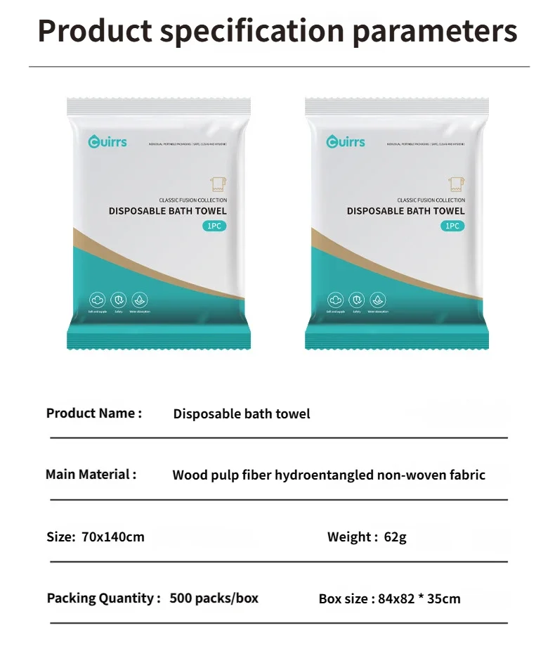 Serviette de bain jetable de luxe | Tissage perle épais | Usage unique pour équipements hôteliers et confort des clients