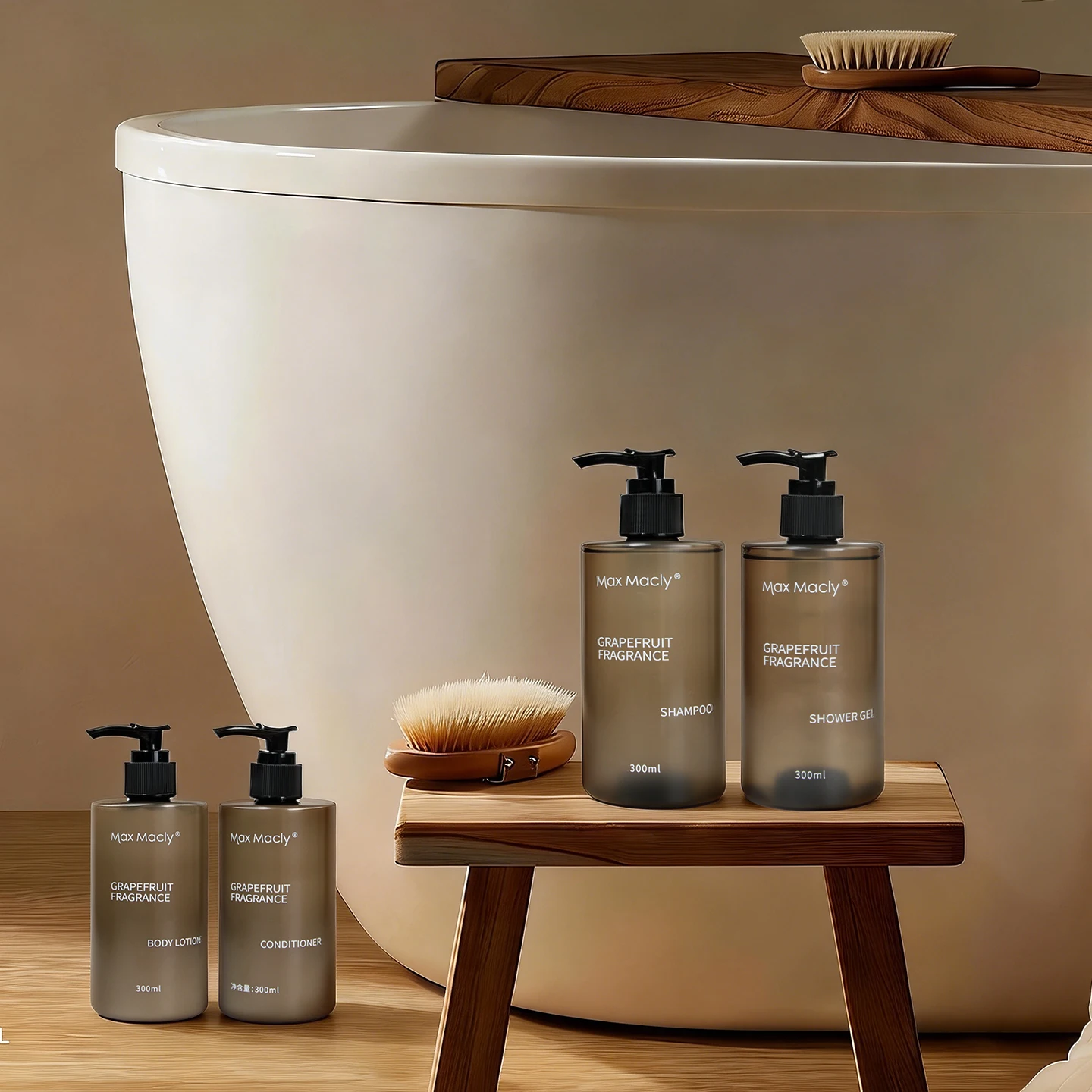 Custom Logo 300ml 400ml Large Size Hotel Shampoo And Shower Gel Set For 5 Star Hotel Guest Bathroom