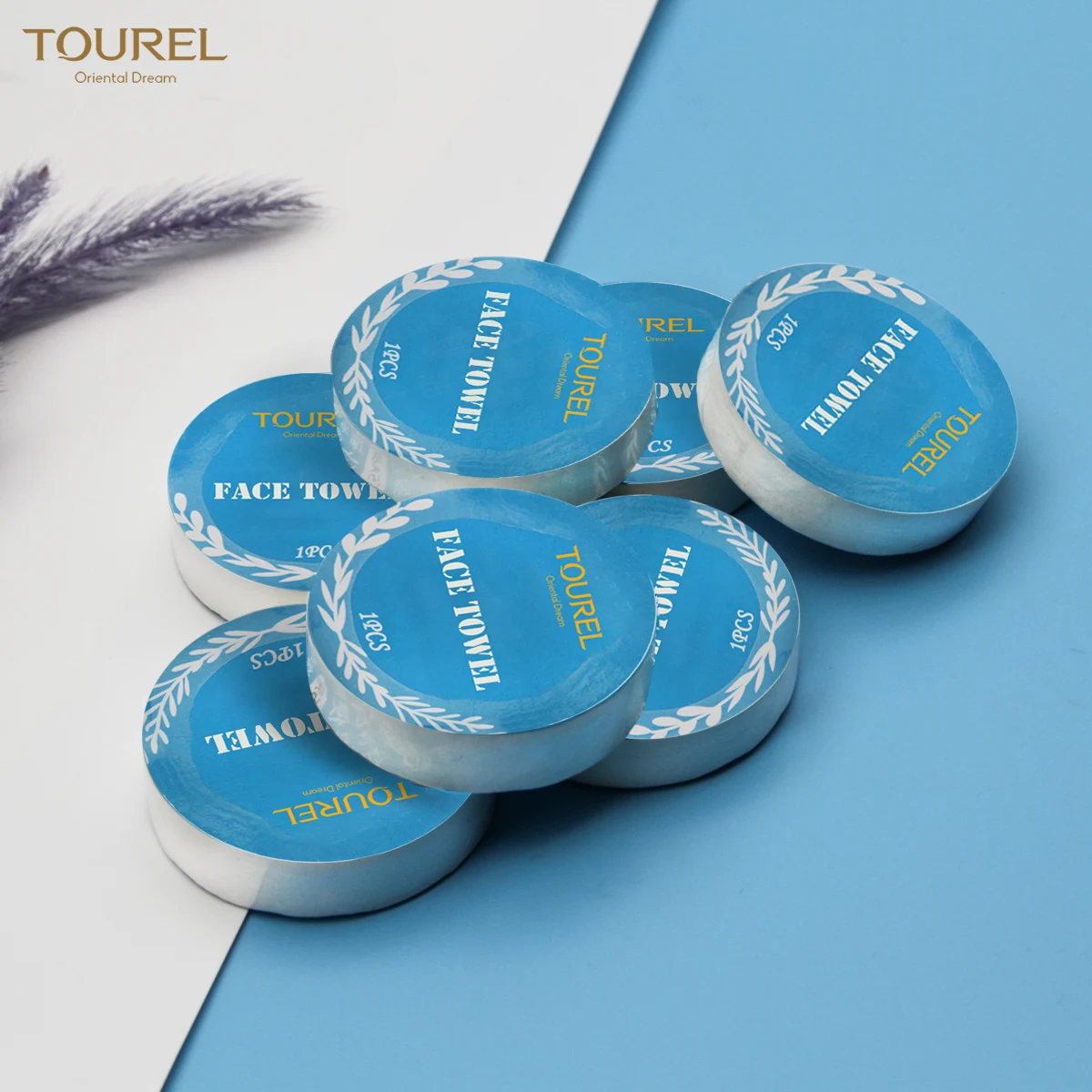Skin Friendly Quick Dry Individually Wrapped Non-woven Compressed Towel Disposable Hair Towel Compressed Disposable Towel