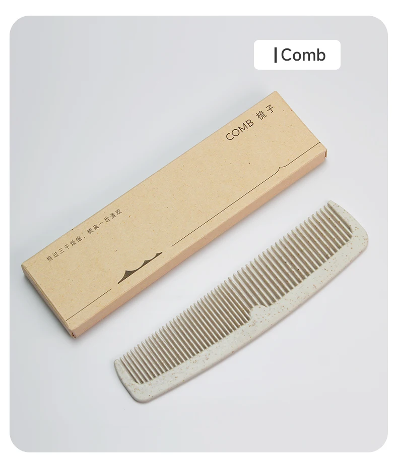 Kit de produits de toilette jetables écologiques, boîte en papier de canne à sucre certifiée FSC, ensemble d'articles d'accueil pour hôtel avec kit dentaire pour enfants