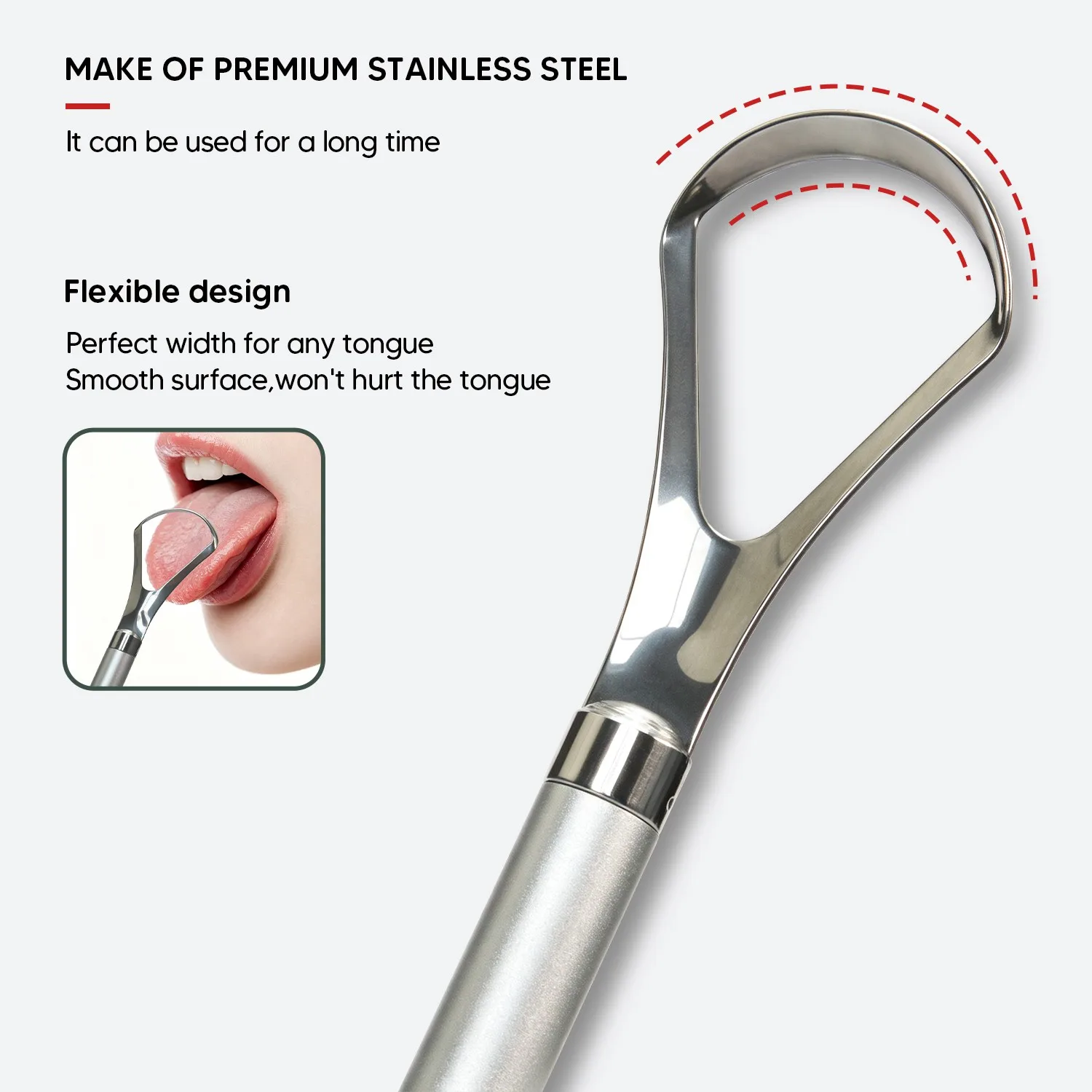 Kit d'hygiène bucco-dentaire écologique : brosse à dents en bambou détachable et gratte-langue en acier inoxydable pour un nettoyage quotidien de la bouche