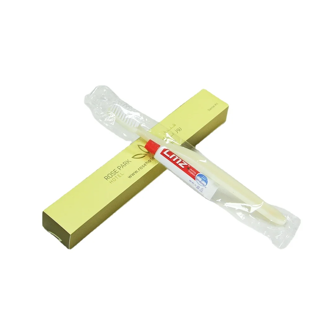 S形设计7.5英寸长度一次性牙刷和牙膏