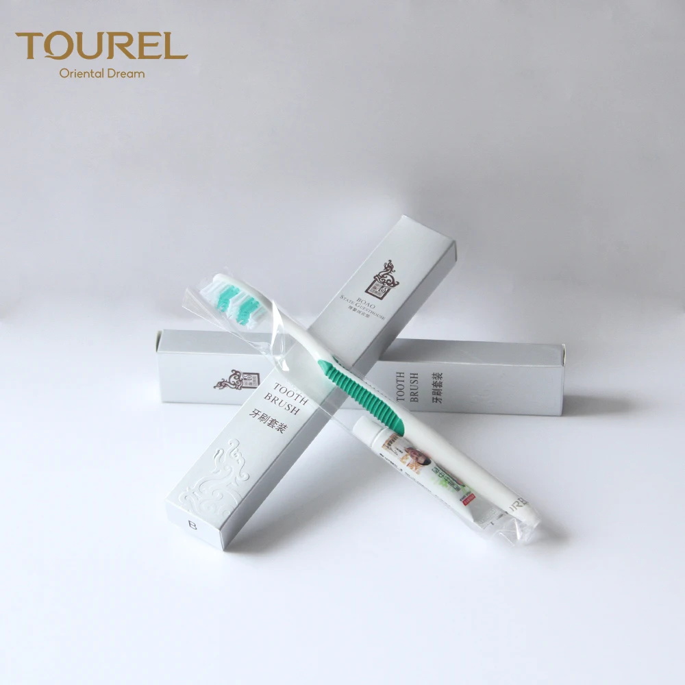 Brosse à dents jetable avec dentifrice, design en forme de S, longueur 7,5 pouces