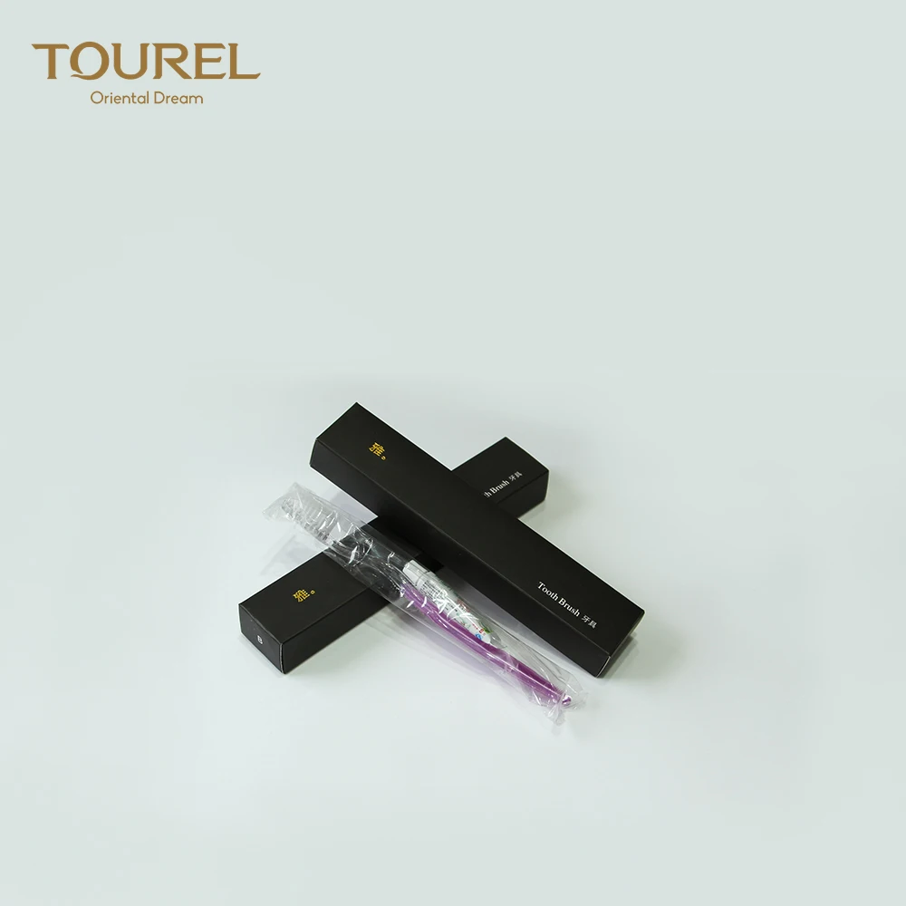 Brosse à dents jetable avec dentifrice, design en forme de S, longueur 7,5 pouces