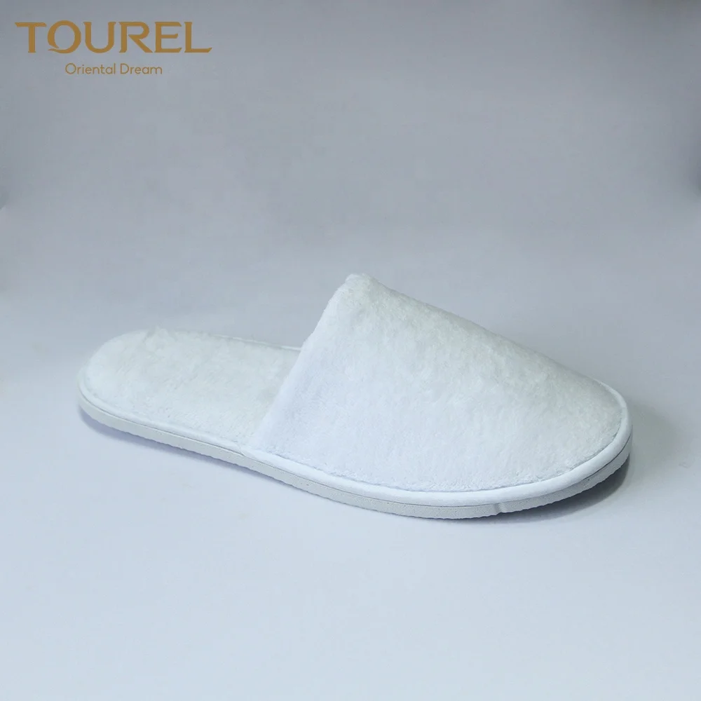 White 5mm Eva Sole Customized Logo Disposable Wedding Slipper For Guest