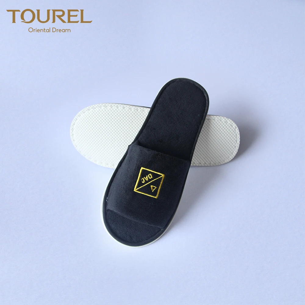 Low Price Disposable Cotton Velvet Hotel Slipper Soft Personalized With Recyclable Feature