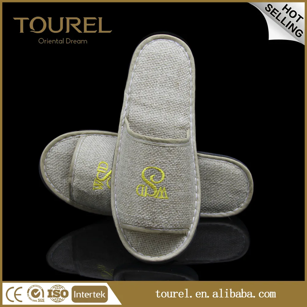 Lady Comfortable Disposable Cotton Fashion Bamboo Hotel Spa Slippers