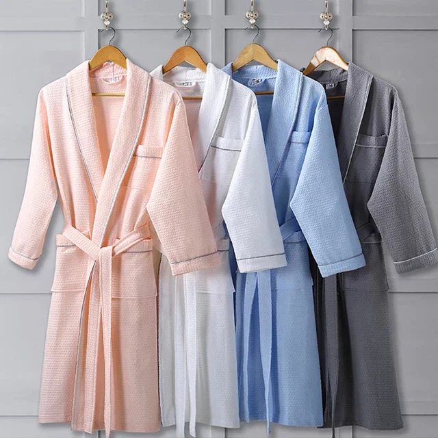 Terry 100% Cotton Hotel Bathrobe For Men And Women Customized Color & Size