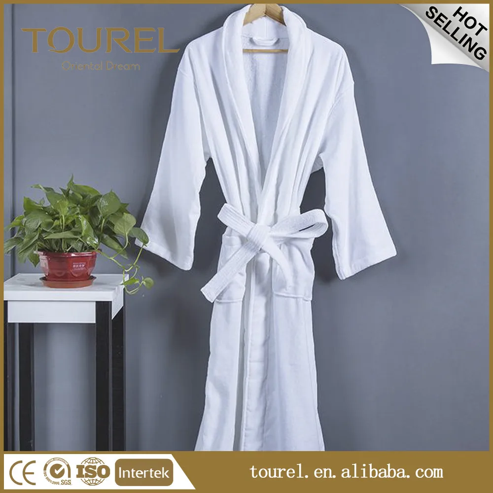 China Cheap White Velour Bathrobes 5 Star Hotel Bathrobes