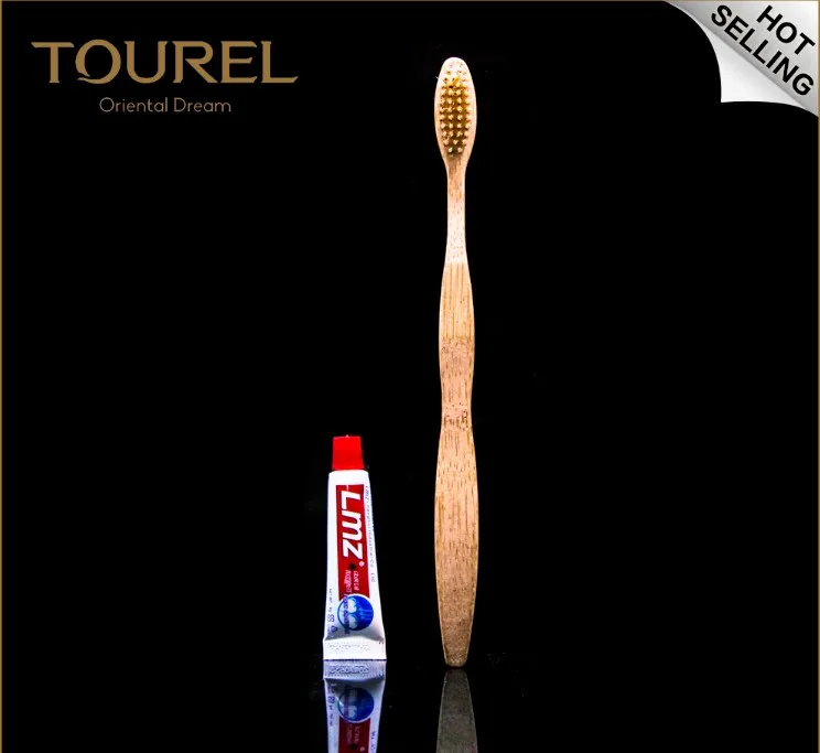 Ensemble d'articles de toilette pour hôtel 5 étoiles, kits dentaires jetables, brosses à dents biodégradables et écologiques avec logo personnalisé