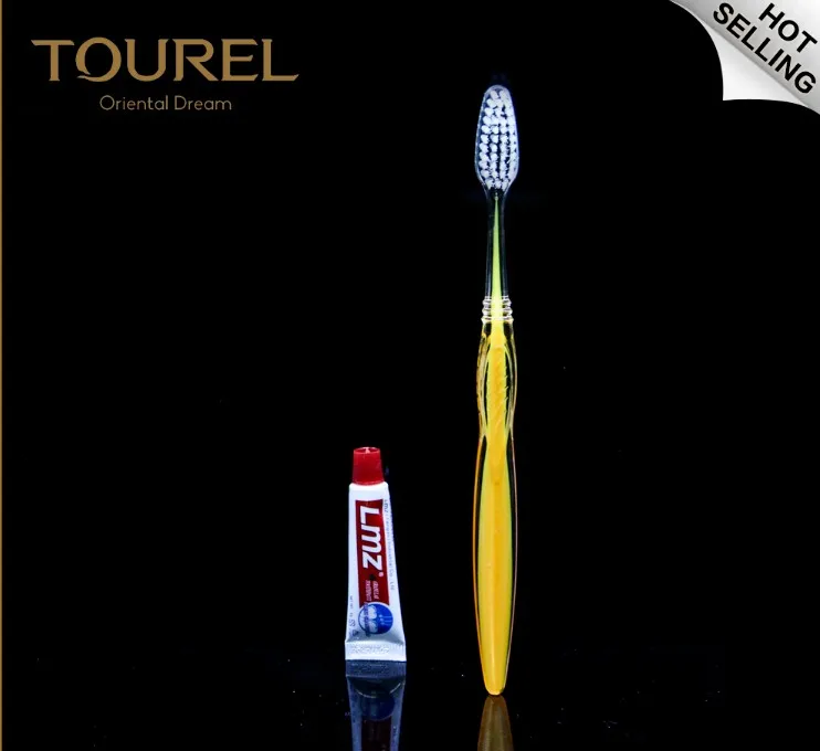Ensemble d'articles de toilette pour hôtel 5 étoiles, kits dentaires jetables, brosses à dents biodégradables et écologiques avec logo personnalisé