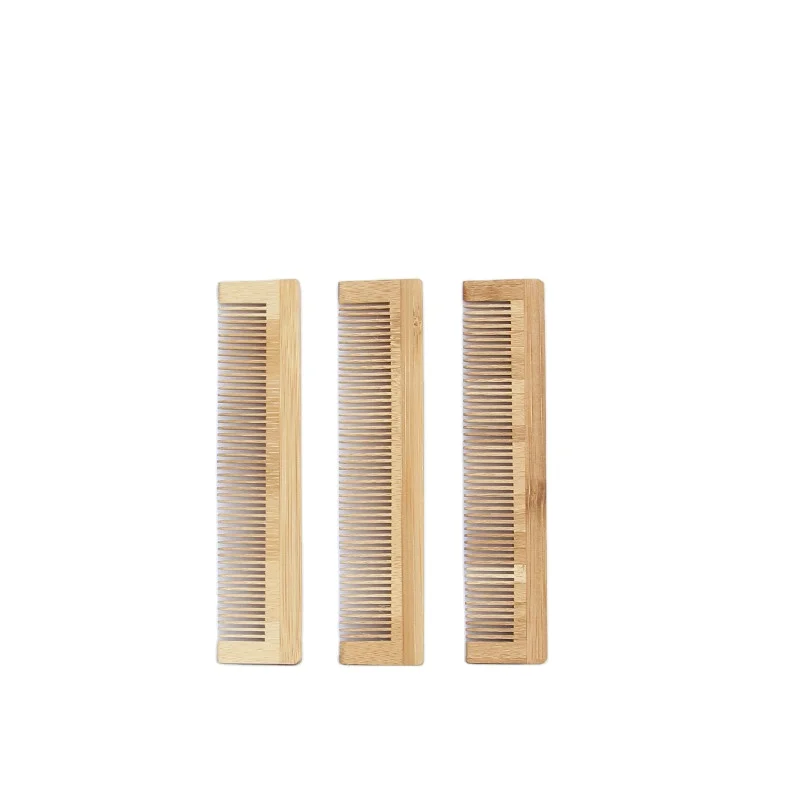 Precio al por mayor Peine de madera de bamb&uacute; para barba y cabello de alta calidad natural Neem con marca personalizada personalizada para uso en hotel