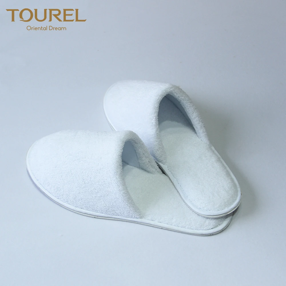 Chaussons jetables en gros pour femmes, lavables, pour spa invités, en velours corail intercontinental, molleton corail en coton, écologiques, légers, avec logo personnalisé