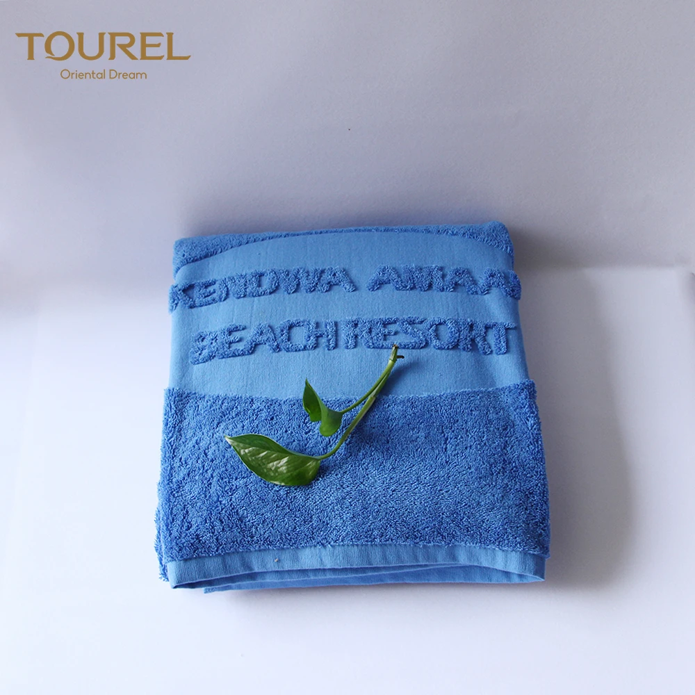 Serviette de plage gaufrée épaisse et grande 90*180, 100 % coton de haute qualité, impression personnalisée, compressée et jetable