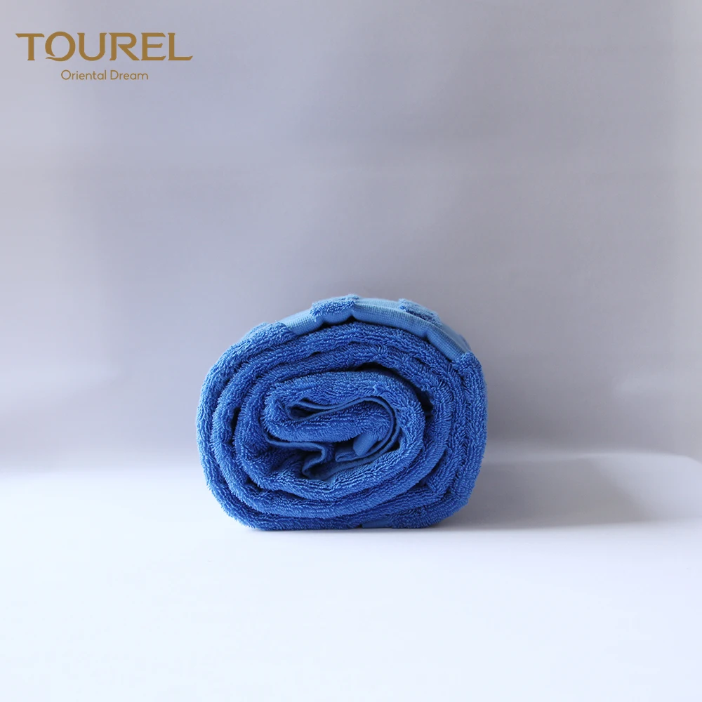 Serviette de plage gaufrée épaisse et grande 90*180, 100 % coton de haute qualité, impression personnalisée, compressée et jetable