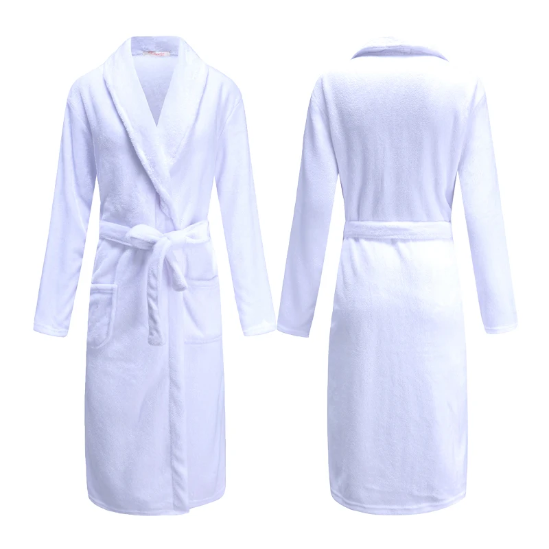 Wholesale Luxury Promotional Custom Wedding Bride Lady Spa Towel Winter Disposable Hotel Terry Turkish Cotton Bathrobe