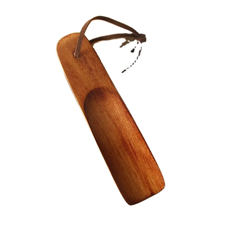 Custom Manufacturers Personalized Hotel Long Wood Bamboo Wooden Shoehorn