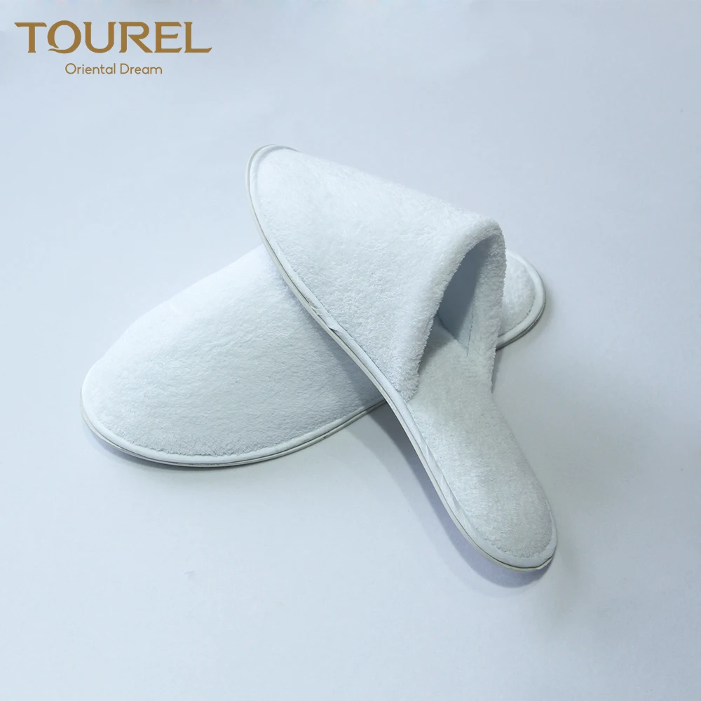 Luxury High Quality Cheap Embroidered Woven Coral Fleece Indoor Bathroom Hotel Slipper