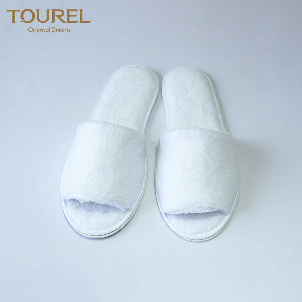 Luxury High Quality Cheap Embroidered Woven Coral Fleece Indoor Bathroom Hotel Slipper