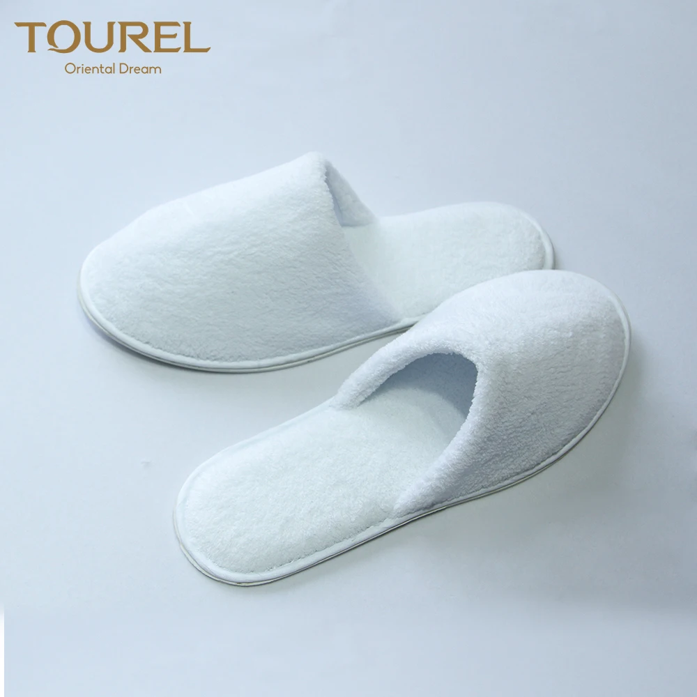Luxury High Quality Cheap Embroidered Woven Coral Fleece Indoor Bathroom Hotel Slipper