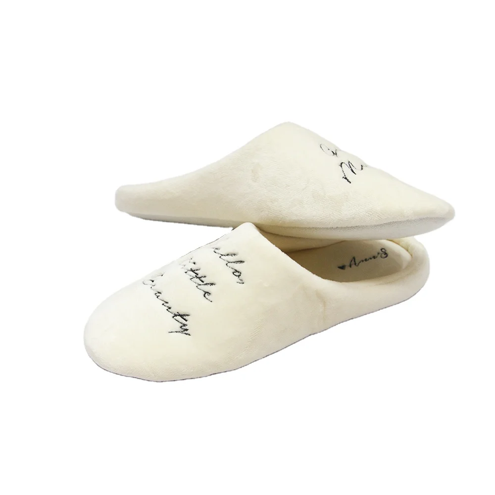 Sole Amenities Spa Leather Pu Equipment Jw Toweling Eva Artificial Marriot Embroidered Hotel Lady Luxury Bath Bathroom Slipper