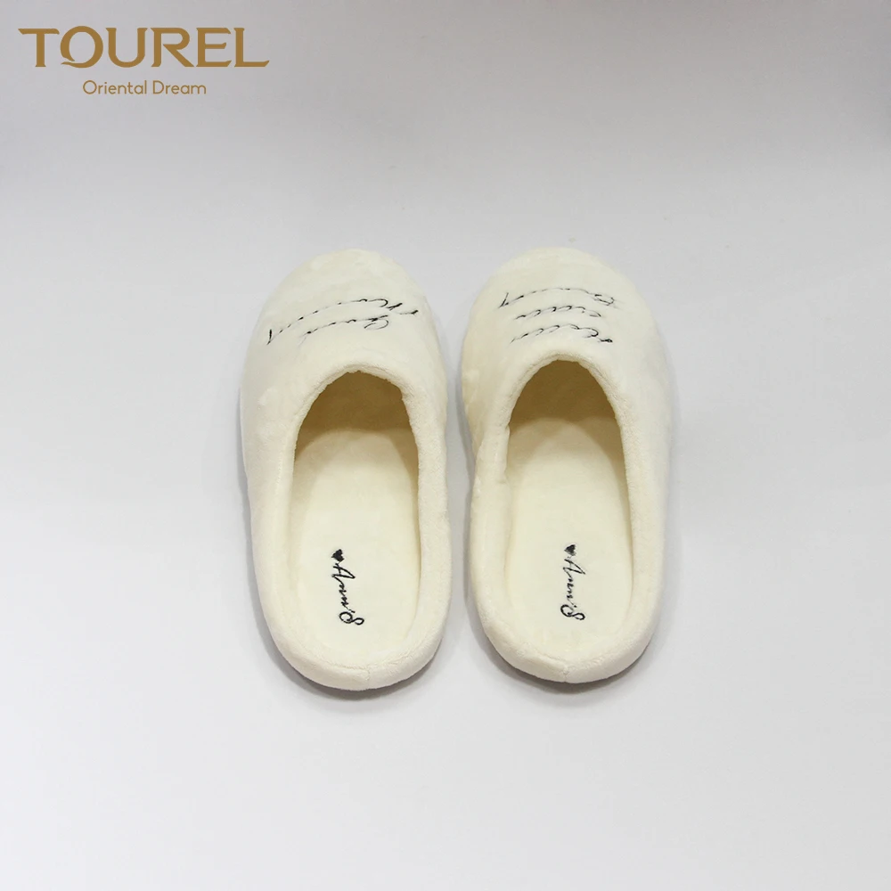 Sole Amenities Spa Leather Pu Equipment Jw Toweling Eva Artificial Marriot Embroidered Hotel Lady Luxury Bath Bathroom Slipper
