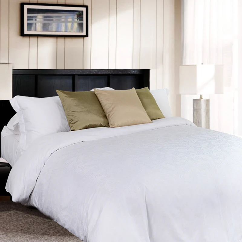 White Japan Fabrics Indonesia 100 Hotel Linen Sheet Thick Cotton Bed Sheets For Luxury Hotels