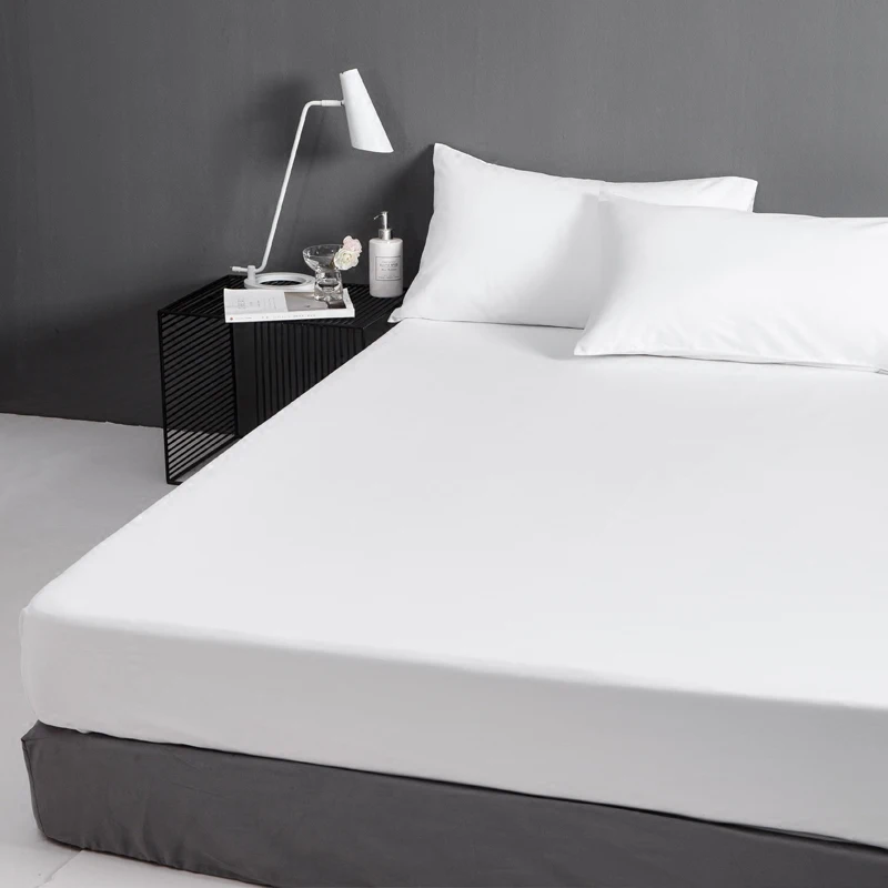 5 Pièces Drap Blanc en Coton Égyptien 3 Pièces Parure de Lit Confort 5 Étoiles King Hôtel 4 Pièces 400tc Draps de Lit Pas Chers Rayés