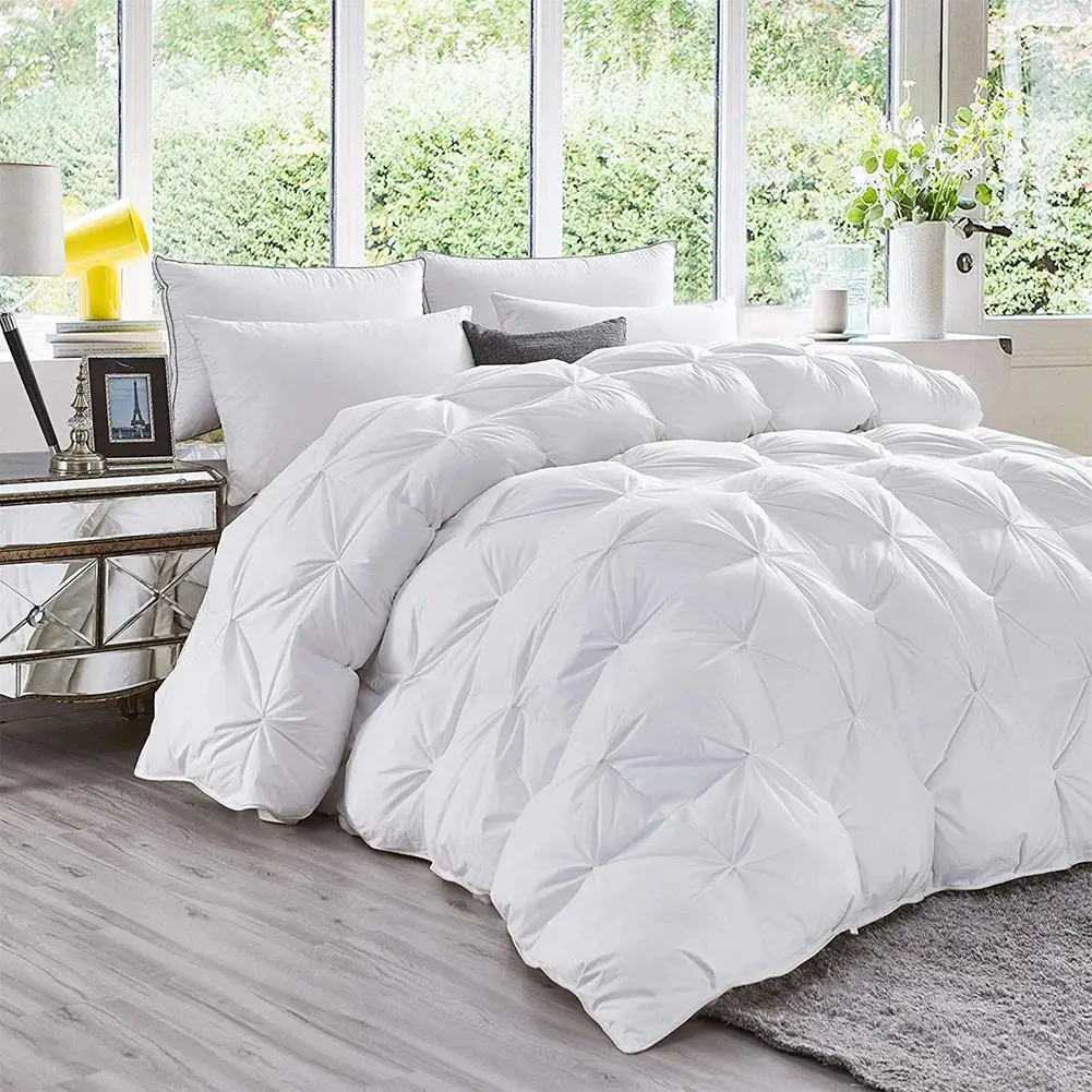 Vente Chaude Drap de Lit d'H&ocirc;tel de Luxe Blanc &agrave; Rayures Rouleau Cinq &Eacute;toiles 300-1000tc Ensemble de Draps King Tissage Technique Motif Uni Uni 4 pi&egrave;ces