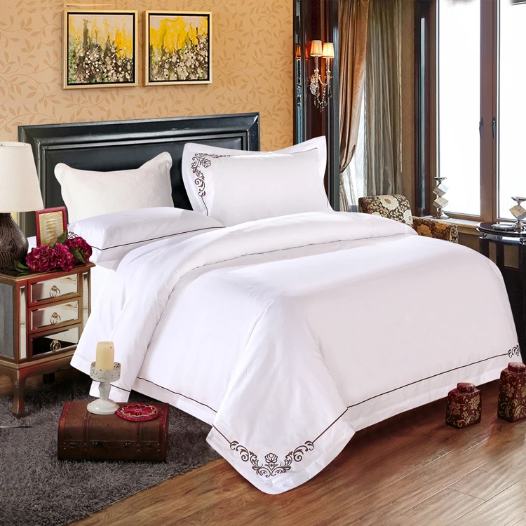 Free Sample 400-1000 Thread Count Woven Plain Comfort 1 Piece Luxury Duvet Cover 100% Combed Cotton Hotel Bed Sheet Set
