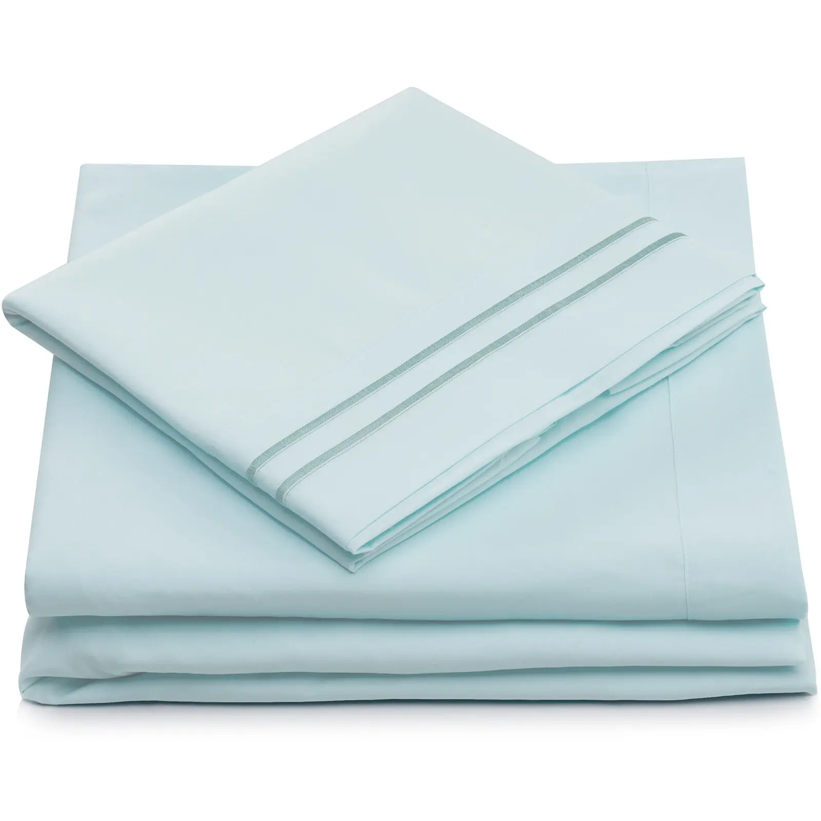Juego de Ropa de Cama Queen de Lujo de Alta Calidad y Grado Superior, Estampado Liso, Blanco, 100% Algodón, Sábana de Hotel de Lino, 300tc, Personalizado para Bodas