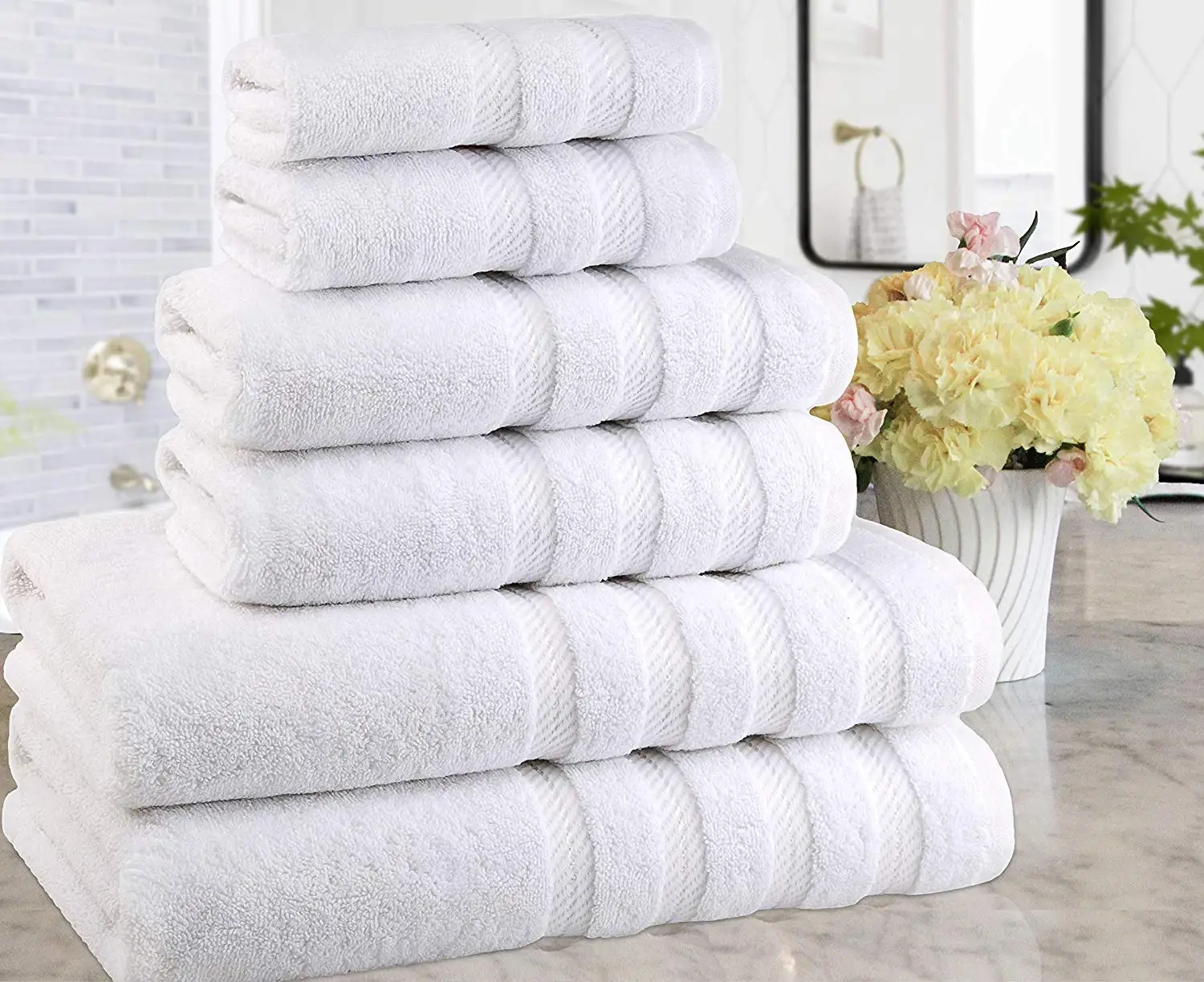 Lot Haut de Gamme 300-650gsm Fourniture 100% Coton &Eacute;gyptien Ensemble de Salle de Bains Personnalis&eacute; Luxe Uni H&ocirc;tel Vingt et Un Serviette de Bain