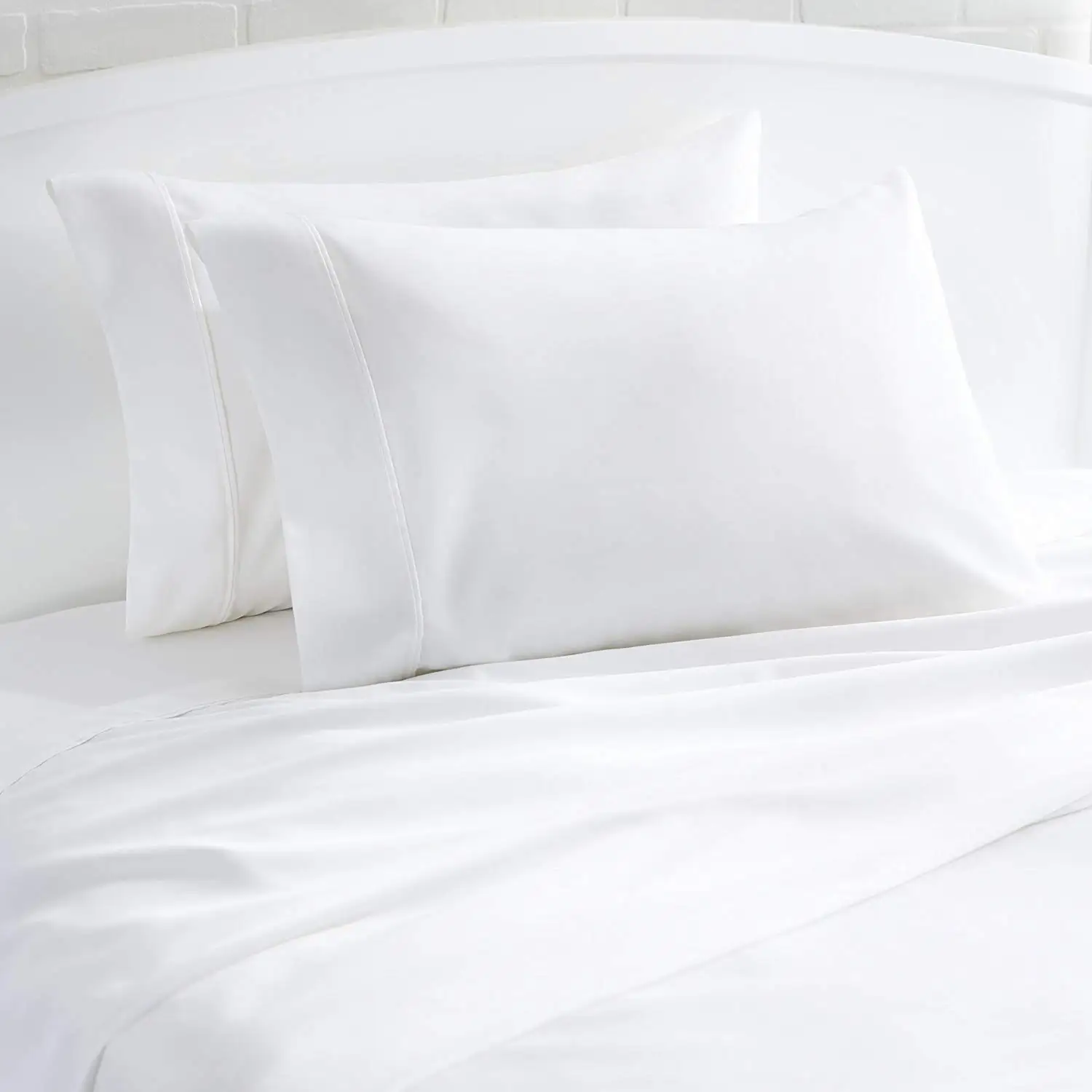 7 Pcs Cotton Woven Plain King Size Wholesale Bed Sheets With Logo For Hotel Use